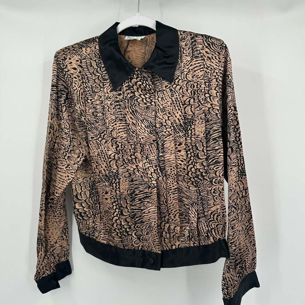 Neiman Marcus Womens Vintage Old Money Silk Blazer Jacket Size 6 Classic Chic